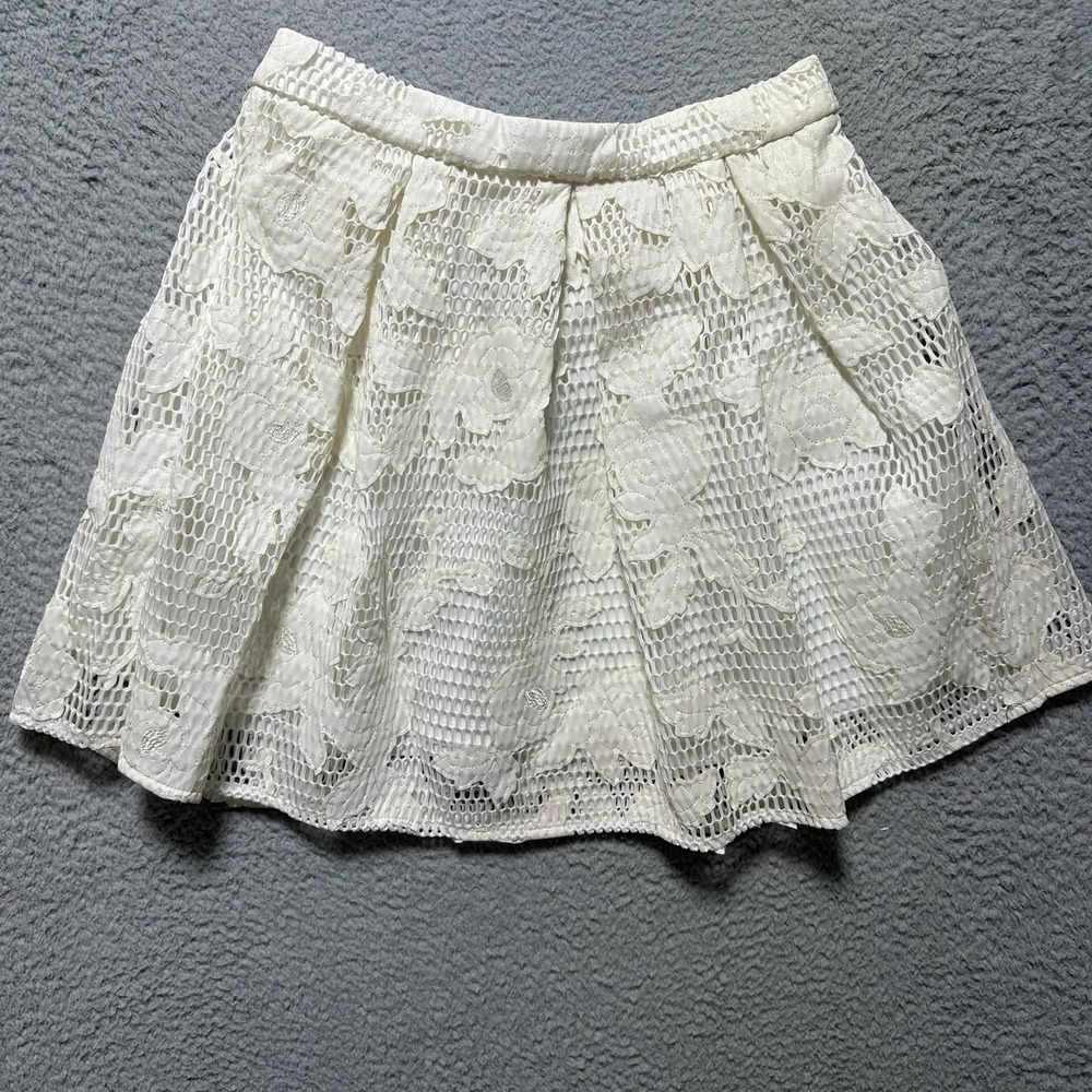 Romeo & Juliet Couture Lacey Floral Print Midi Skirt Size M Cottage Fairy Boho